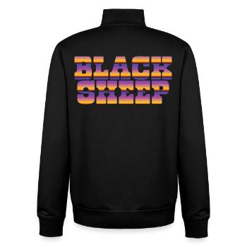 black sheep - Unisex Organic Zip Sweatshirt by Stanley/Stella - black - Back - AI Model Male 185 light (185cm)