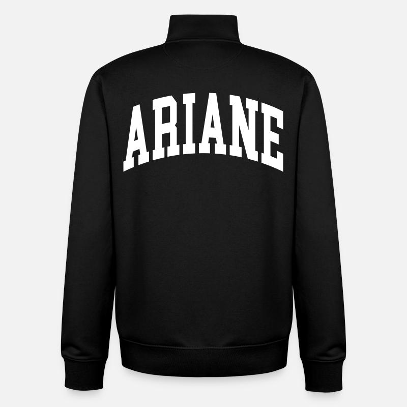 Ariane - Sweat zippé unisexe en coton bio Stanley/Stella - noir