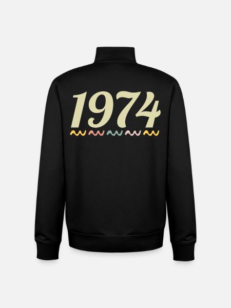 1974 - Sweat zippé unisexe en coton bio Stanley/Stella - noir