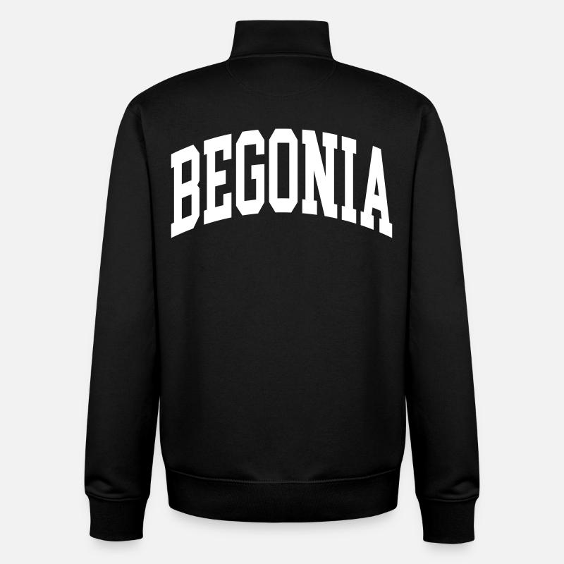 Bégonia - Sweat zippé unisexe en coton bio Stanley/Stella - noir