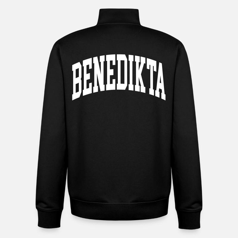 Benedikta - Sweat zippé unisexe en coton bio Stanley/Stella - noir