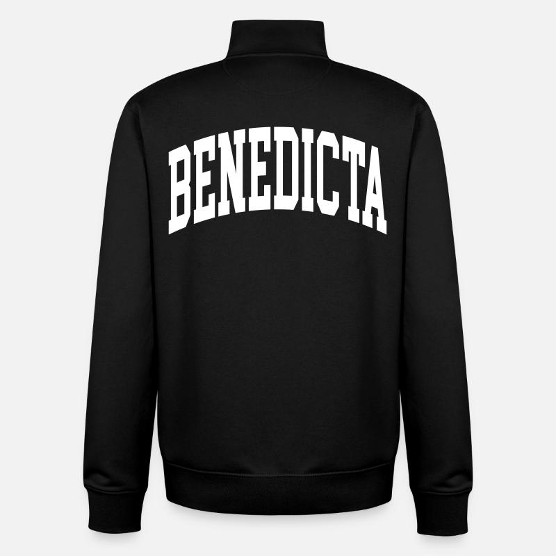 Benedicta - Sweat zippé unisexe en coton bio Stanley/Stella - noir