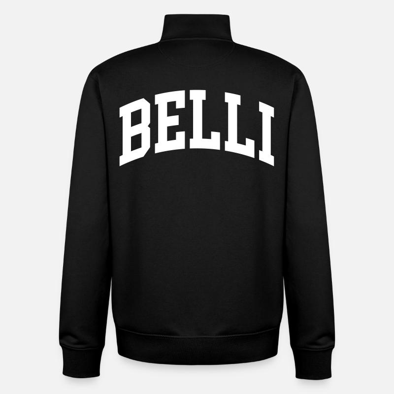 Belli - Sweat zippé unisexe en coton bio Stanley/Stella - noir