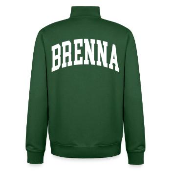 Brenna - Unisex Organic Zip Sweatshirt by Stanley/Stella - bottle green - Back - AI Model Male 185 dark (185cm)