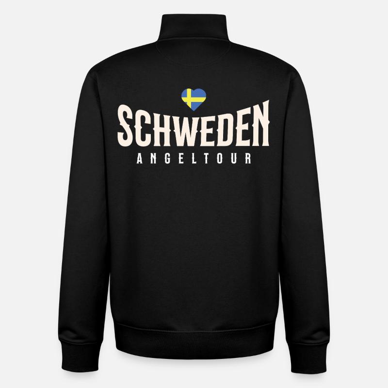 Schweden Angeltour - Unisex Organic Zip Sweatshirt von Stanley/Stella - Schwarz