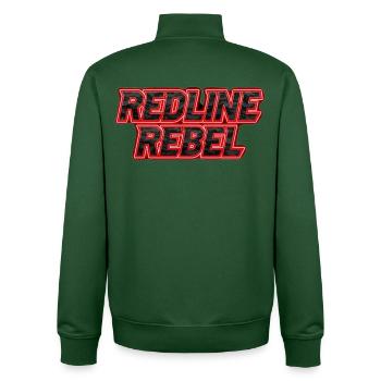 Redline Rebel pour l’autocollant de maillot des fans de JDM Tuning - Sweat zippé unisexe en coton bio Stanley/Stella - vert bouteille - Dos - AI Model Male 185 dark (185cm)