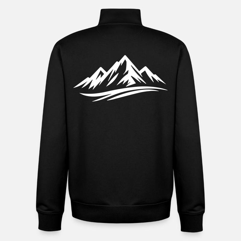 Berge - Unisex Organic Zip Sweatshirt von Stanley/Stella - Schwarz