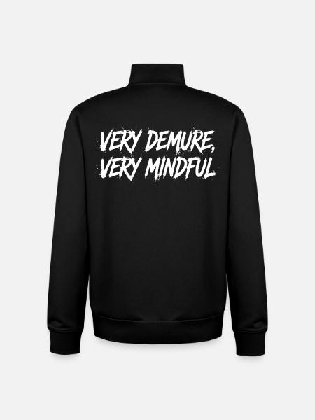Very Demure Very Mindful – Statement - Unisex Organic Zip Sweatshirt by Stanley/Stella - black