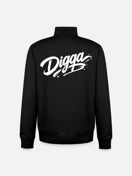 Digga | Cooler Graffiti Spruch | Jugendwort - Unisex Organic Zip Sweatshirt von Stanley/Stella - Schwarz