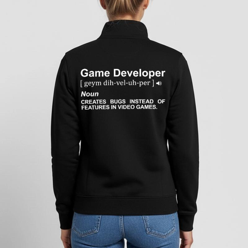 Game Developer Meaning Unisex Organic Zip Sweatshirt by Stanley/Stella