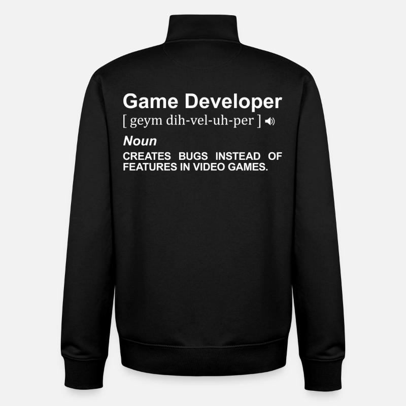 Game Developer Meaning - Unisex Organic Zip Sweatshirt by Stanley/Stella - black