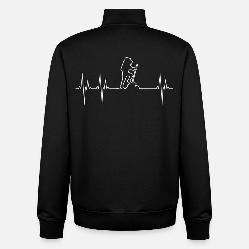 Wander-Elektrokardiogramm - Unisex Organic Zip Sweatshirt von Stanley/Stella - Schwarz