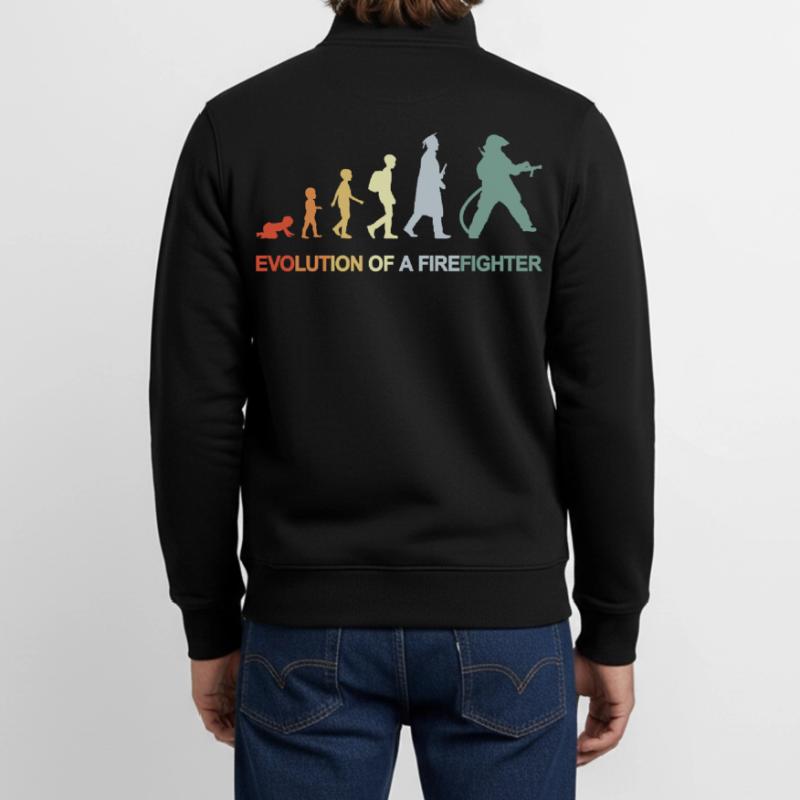 Firefighter Evolution Unisex Organic Zip Sweatshirt by Stanley/Stella