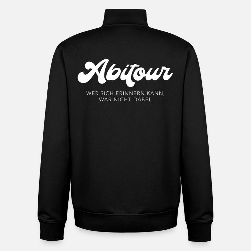 Tour de l’Abitur - Sweat zippé unisexe en coton bio Stanley/Stella - noir