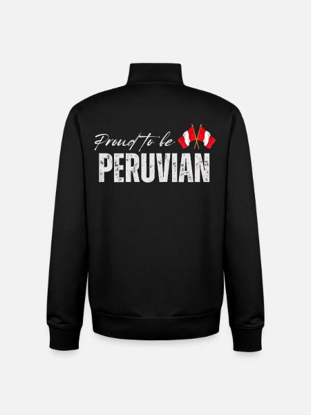 Proud Peruvian, Made in Peru - Unisex Organic Zip Sweatshirt by Stanley/Stella - black