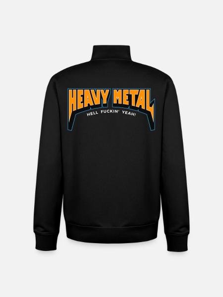 Heavy Metal Hell Yeah Text Logo - Unisex Organic Zip Sweatshirt by Stanley/Stella - black