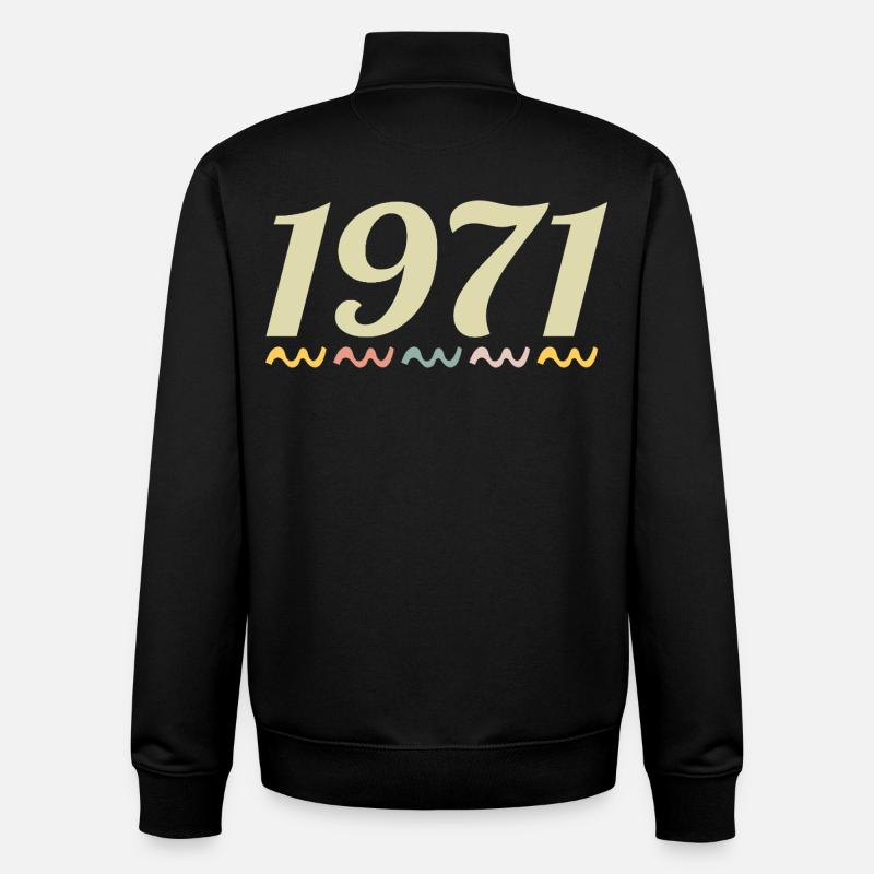 1971 - Unisex Organic Zip Sweatshirt von Stanley/Stella - Schwarz