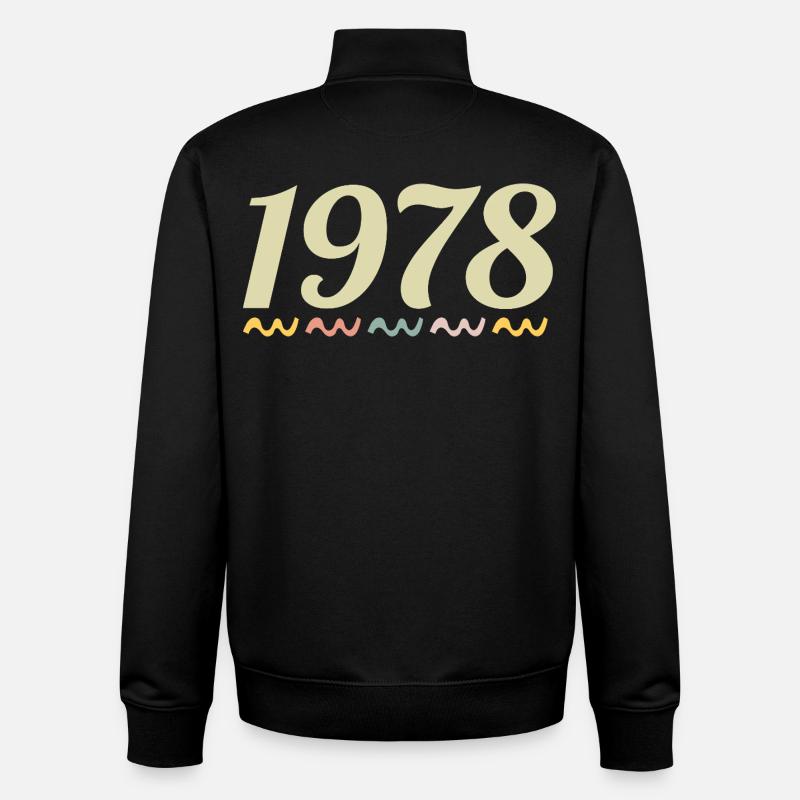 1978 - Sweat zippé unisexe en coton bio Stanley/Stella - noir