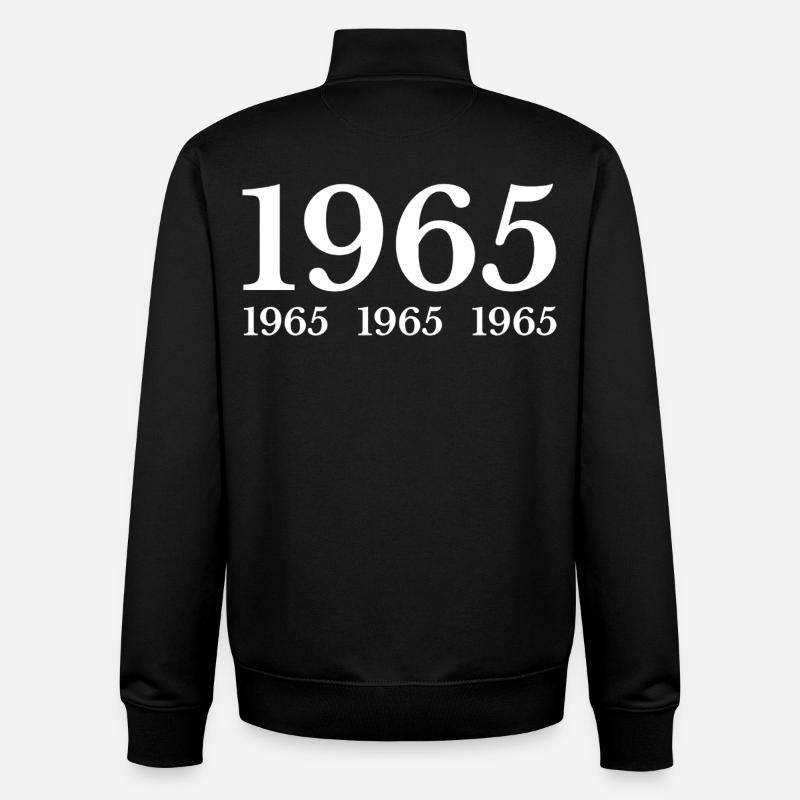 1965 - Unisex Organic Zip Sweatshirt von Stanley/Stella - Schwarz