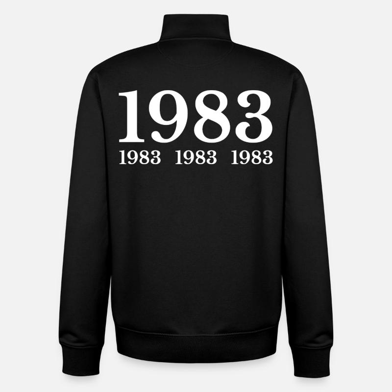 1983 - Unisex Organic Zip Sweatshirt von Stanley/Stella - Schwarz