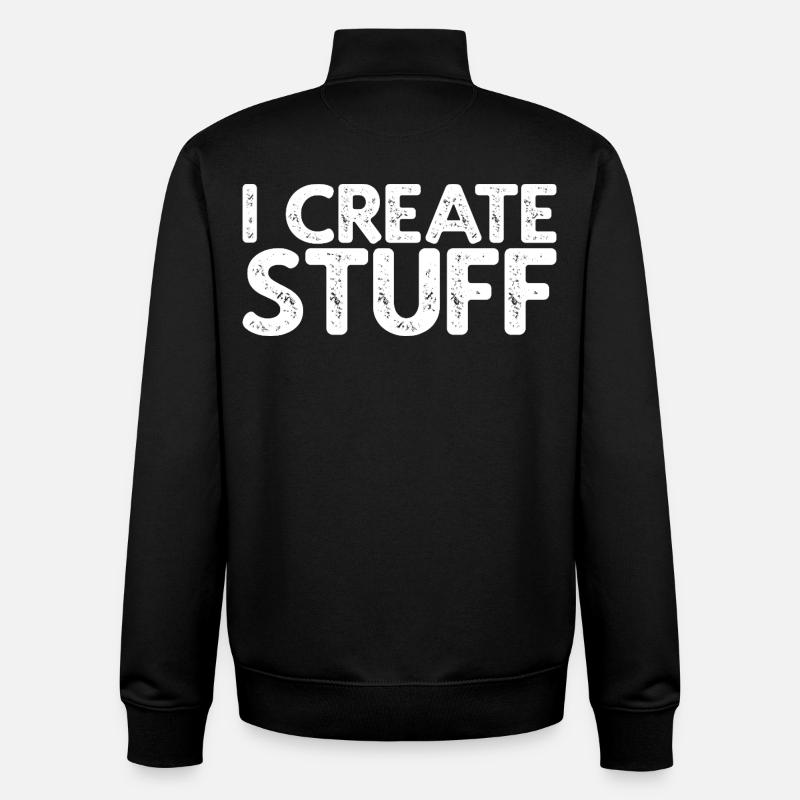 I Create Stuff - Unisex Organic Zip Sweatshirt von Stanley/Stella - Schwarz