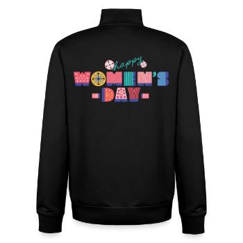 internationaler Frauentag - Unisex Organic Zip Sweatshirt von Stanley/Stella - Schwarz - Hinten - AI Model Male 185 light (185cm)