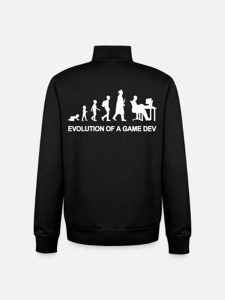 Game Developer Evolution - Unisex Organic Zip Sweatshirt by Stanley/Stella - black