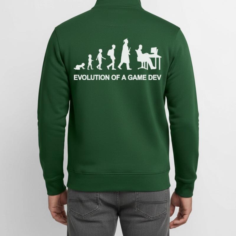 Game Developer Evolution Unisex Organic Zip Sweatshirt von Stanley/Stella