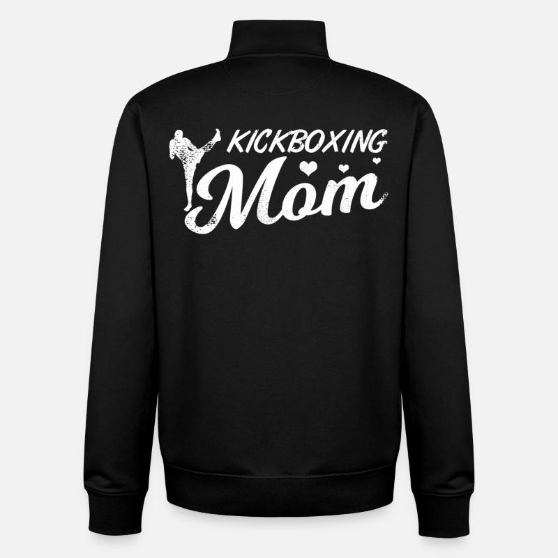 Mère kickboxeuse - Sweat zippé unisexe en coton bio Stanley/Stella - noir