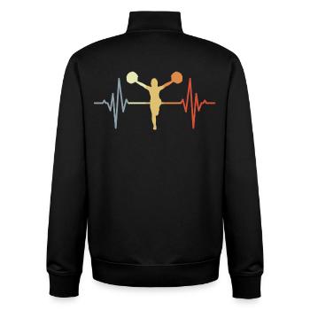 Vintage Cheerleader Pulsschlag - Unisex Organic Zip Sweatshirt von Stanley/Stella - Schwarz - Hinten - AI Model Male 185 light (185cm)