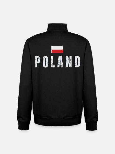 Fierté polonaise, drapeau polonais - Sweat zippé unisexe en coton bio Stanley/Stella - noir