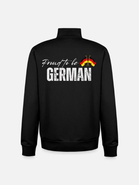 Proud German, I love Germany - Unisex Organic Zip Sweatshirt by Stanley/Stella - black