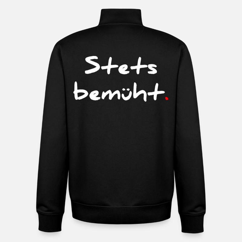 Stets bemüht – mit Punkt - Unisex Organic Zip Sweatshirt von Stanley/Stella - Schwarz