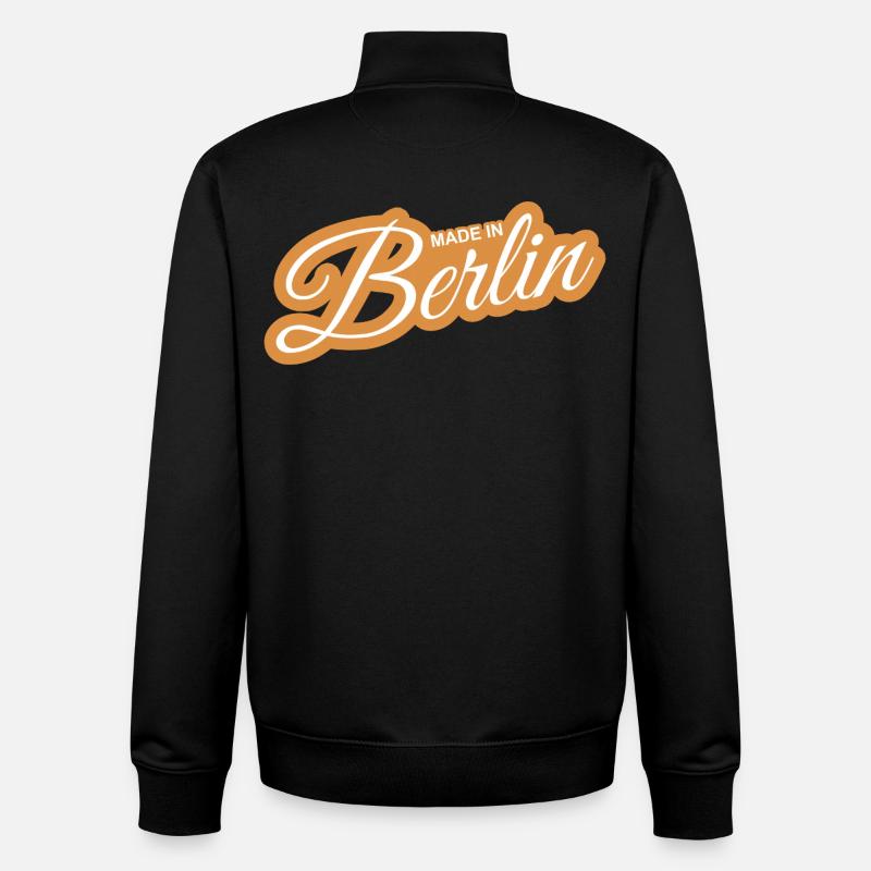 Berlin - parce que c’est votre ville ! - Sweat zippé unisexe en coton bio Stanley/Stella - noir