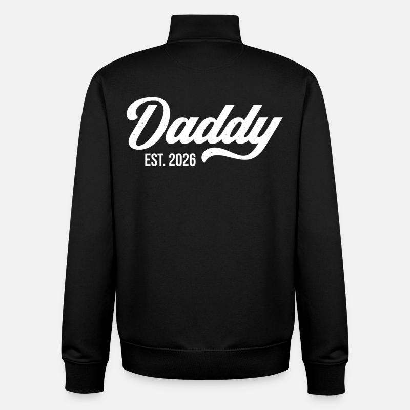 Daddy Est. 2026 - Sweat zippé unisexe en coton bio Stanley/Stella - noir