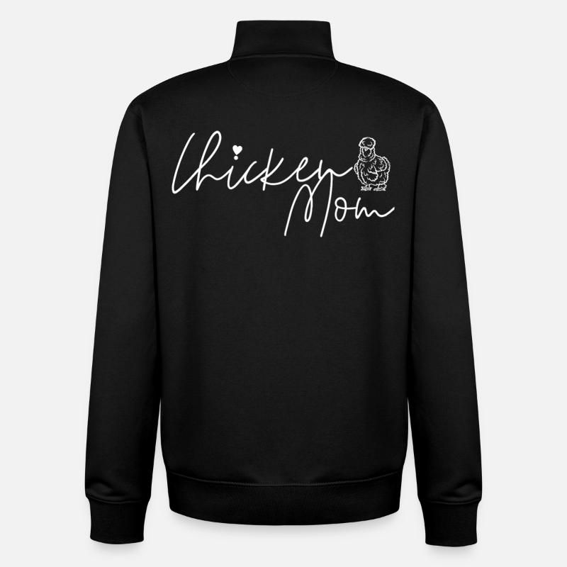 Propriétaire de poulet de soie - Sweat zippé unisexe en coton bio Stanley/Stella - noir