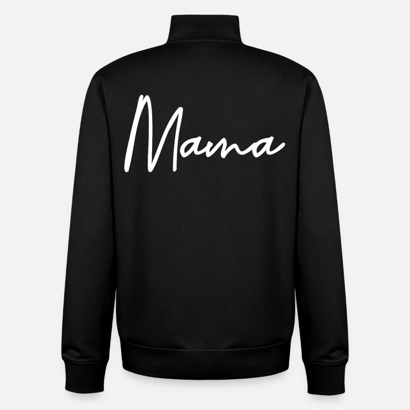 Maman - Sweat zippé unisexe en coton bio Stanley/Stella - noir