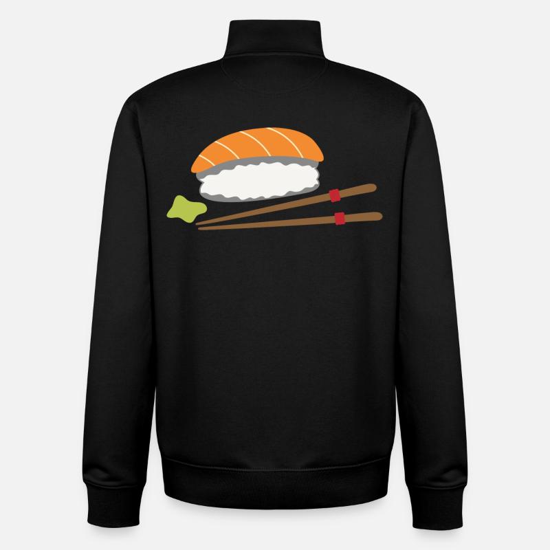 sushi - Unisex Organic Zip Sweatshirt by Stanley/Stella - black