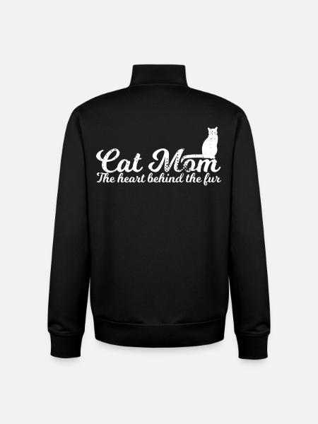 Mère chat - Sweat zippé unisexe en coton bio Stanley/Stella - noir