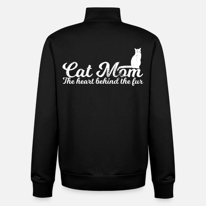 Katzenmutter - Unisex Organic Zip Sweatshirt von Stanley/Stella - Schwarz