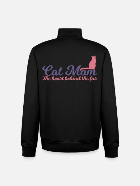 Cat Mom - Unisex Organic Zip Sweatshirt by Stanley/Stella - black