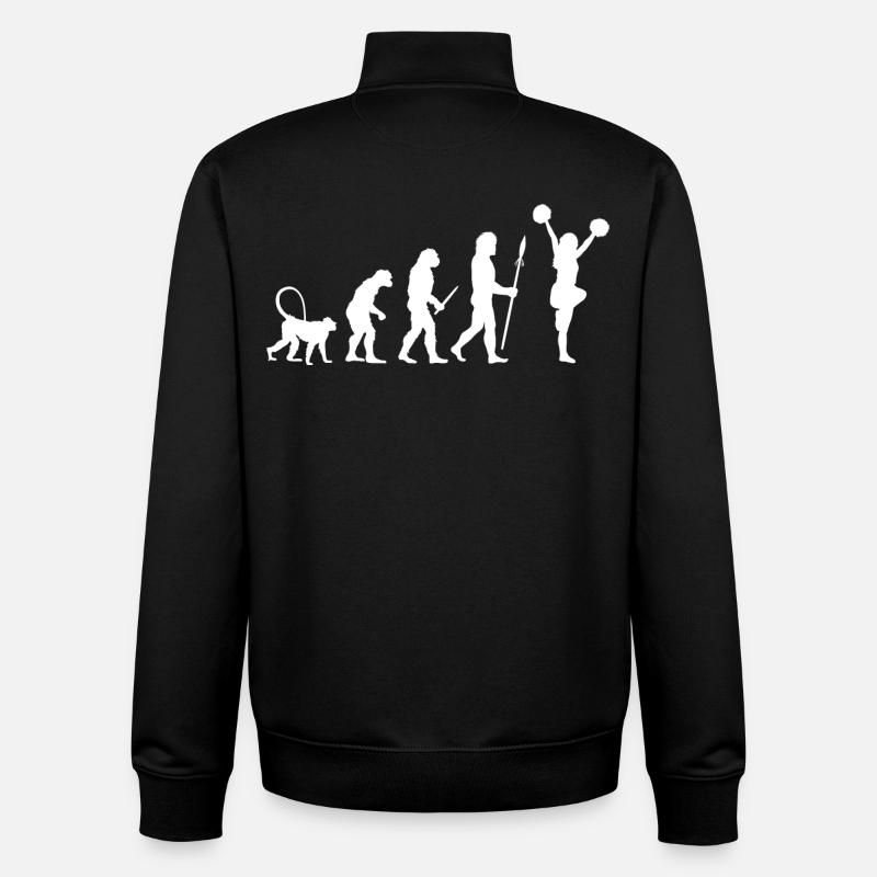 Cheerleader Evolution - Unisex Organic Zip Sweatshirt by Stanley/Stella - black