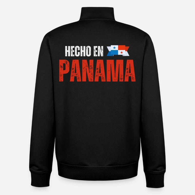 Fabriqué au Panama, fierté panaméenne - Sweat zippé unisexe en coton bio Stanley/Stella - noir