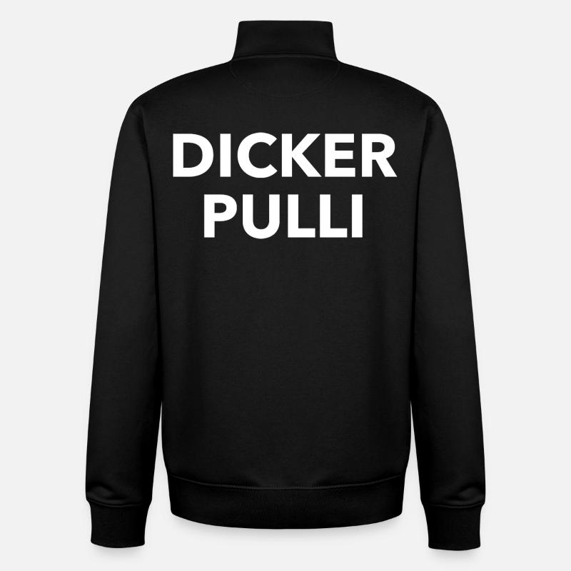 Pull épais Contraste typo - Sweat zippé unisexe en coton bio Stanley/Stella - noir