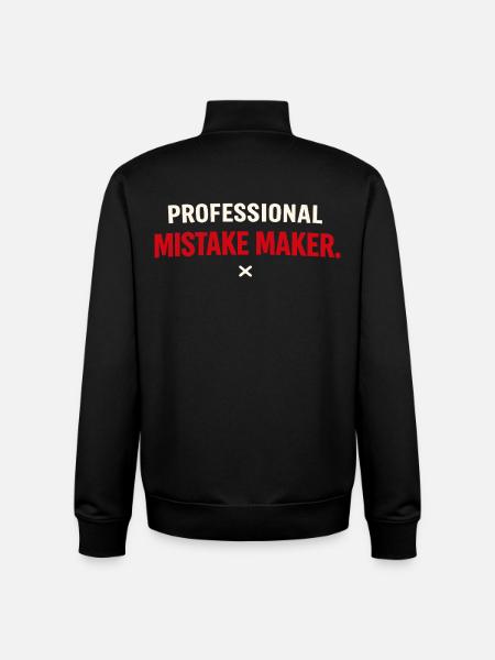 Professional Mistake Maker – Single Humor - Unisex Organic Zip Sweatshirt by Stanley/Stella - black
