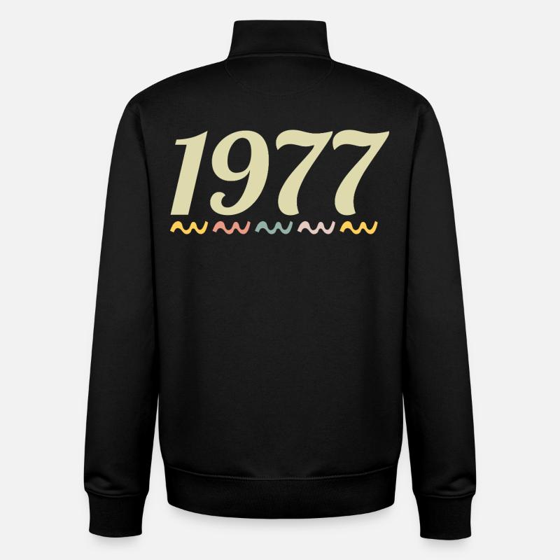 1977 - Sweat zippé unisexe en coton bio Stanley/Stella - noir