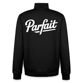 perfect - Unisex Organic Zip Sweatshirt by Stanley/Stella - black - Back - AI Model Male 185 light (185cm)