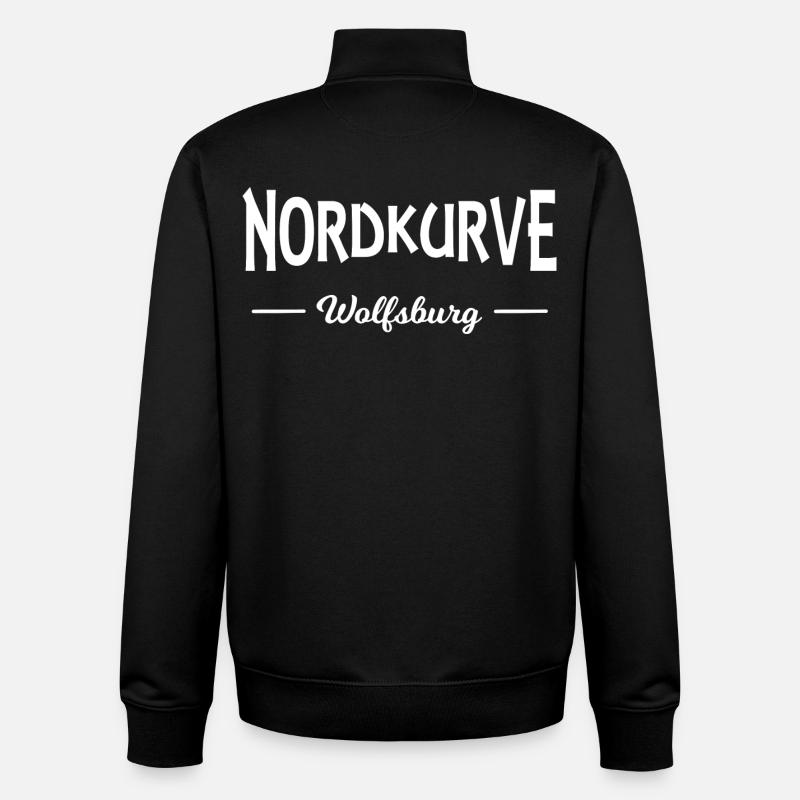 Wolfsburg north curve - Unisex Organic Zip Sweatshirt by Stanley/Stella - black