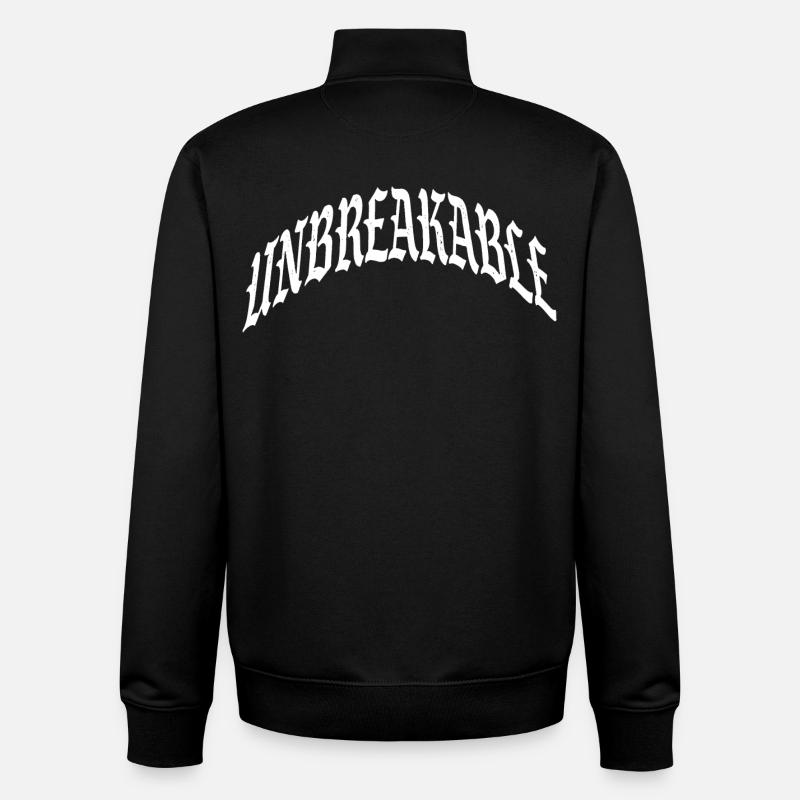 incassable imparable indomptable gymnase illégal - Sweat zippé unisexe en coton bio Stanley/Stella - noir