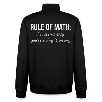 Chemise de mathématiques drôle pour hommes Mathlete règle de mathématiques - Sweat zippé unisexe en coton bio Stanley/Stella - noir - Dos - AI Model Male 185 light (185cm)
